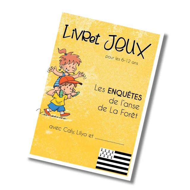 Page de couverture du livret-jeux les enquêtes du tour de l'anse de La Forêt