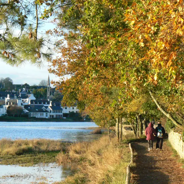 Anse La Foret Fouesnant Randonneur Herbst