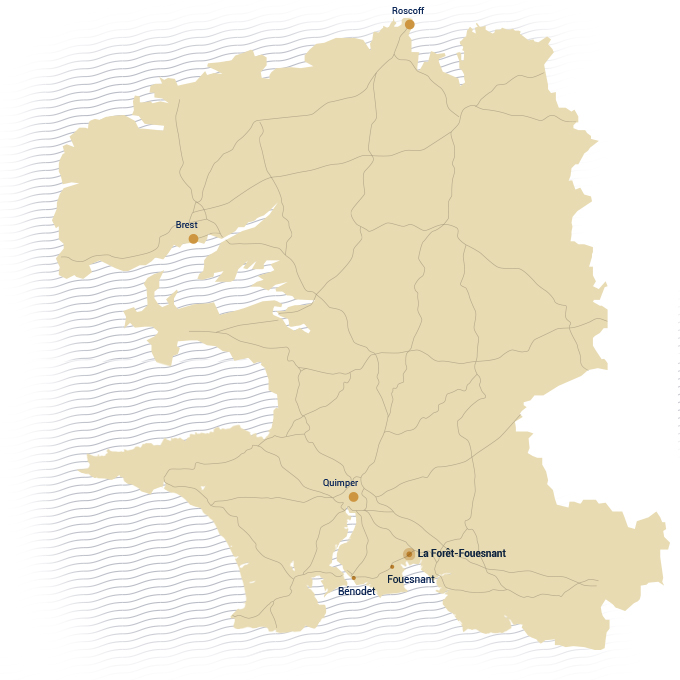 Carte du Finistère